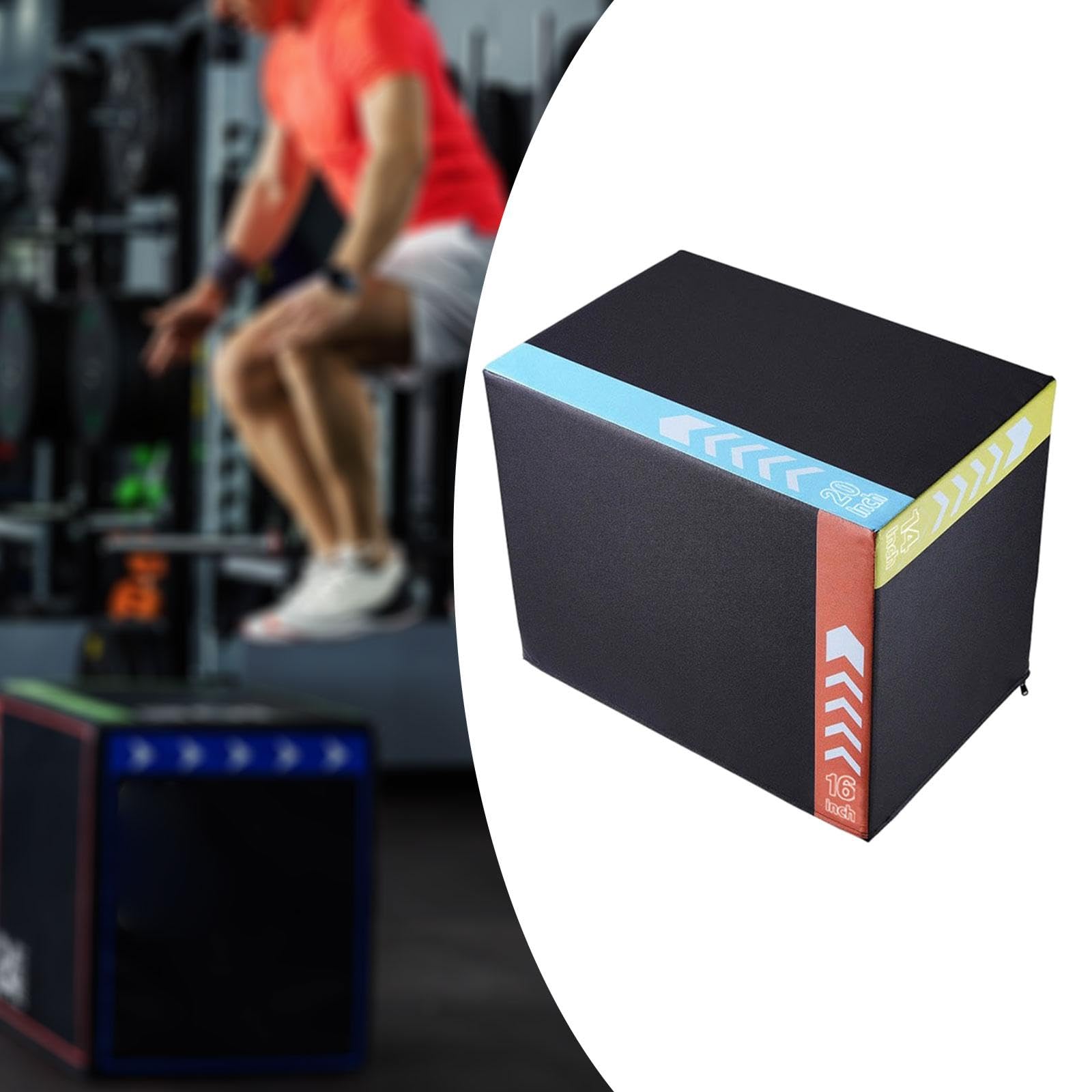 Caja pliométrica 3 en 1, cajas pliométricas de PVC, plataforma pliométrica de alta densidad para gimnasios domésticos y comerciales