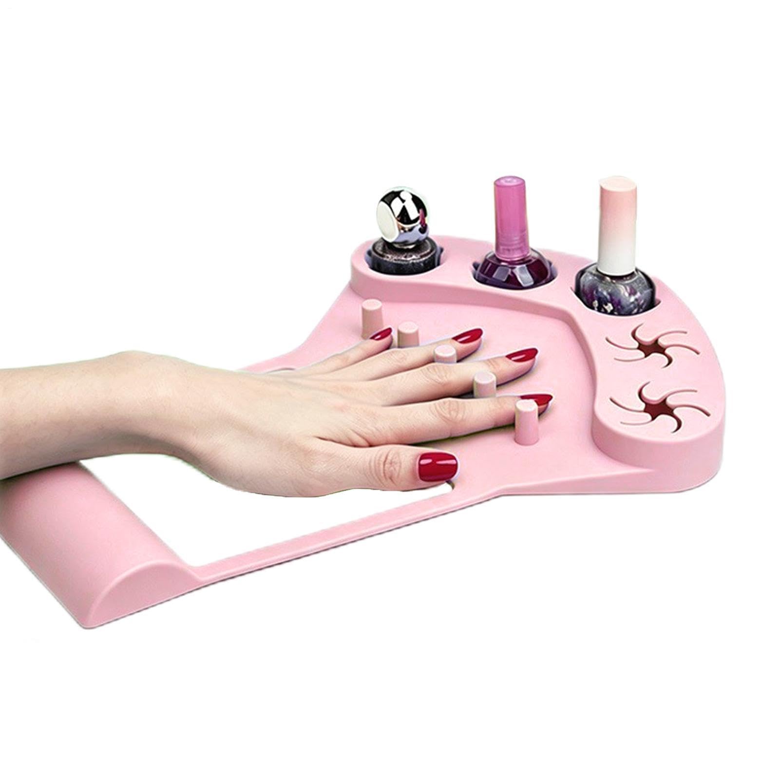 Tappetino in silicone con supporto per lucidatura unghie Cuscinetto | Poggiamano e supporto in silicone per manicure per Donne, Trucco, Pratica, Pittura, Salone, Festa, Lab