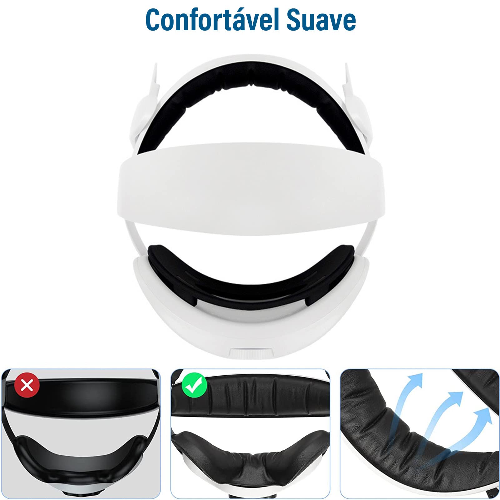 Alça de cabeça para Oculus Quest 2, substituição da Elite