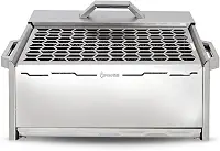 Churrasqueira Ecológica Aço Inox a Carvão para Apartamento sem Fumaça Ecolong 45x30cm Mec Grill