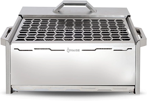 Churrasqueira Ecológia Aço Inox A Carvão para Apartamento Sem Fumaça Ecolong 45x30cm Mec Grill