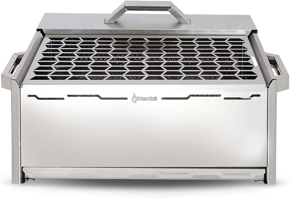 Churrasqueira Ecológica Aço Inox a Carvão para Apartamento sem Fumaça Ecolong 45x30cm Mec Grill
