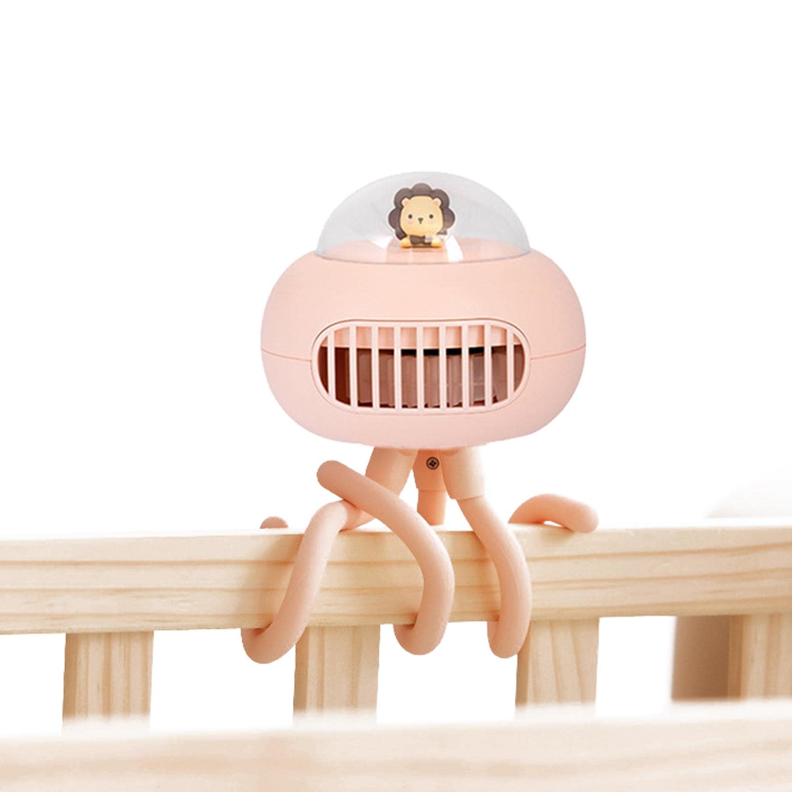Ventilateur pour poussette rechargeable à clip avec 3 vitesses et rotation libre