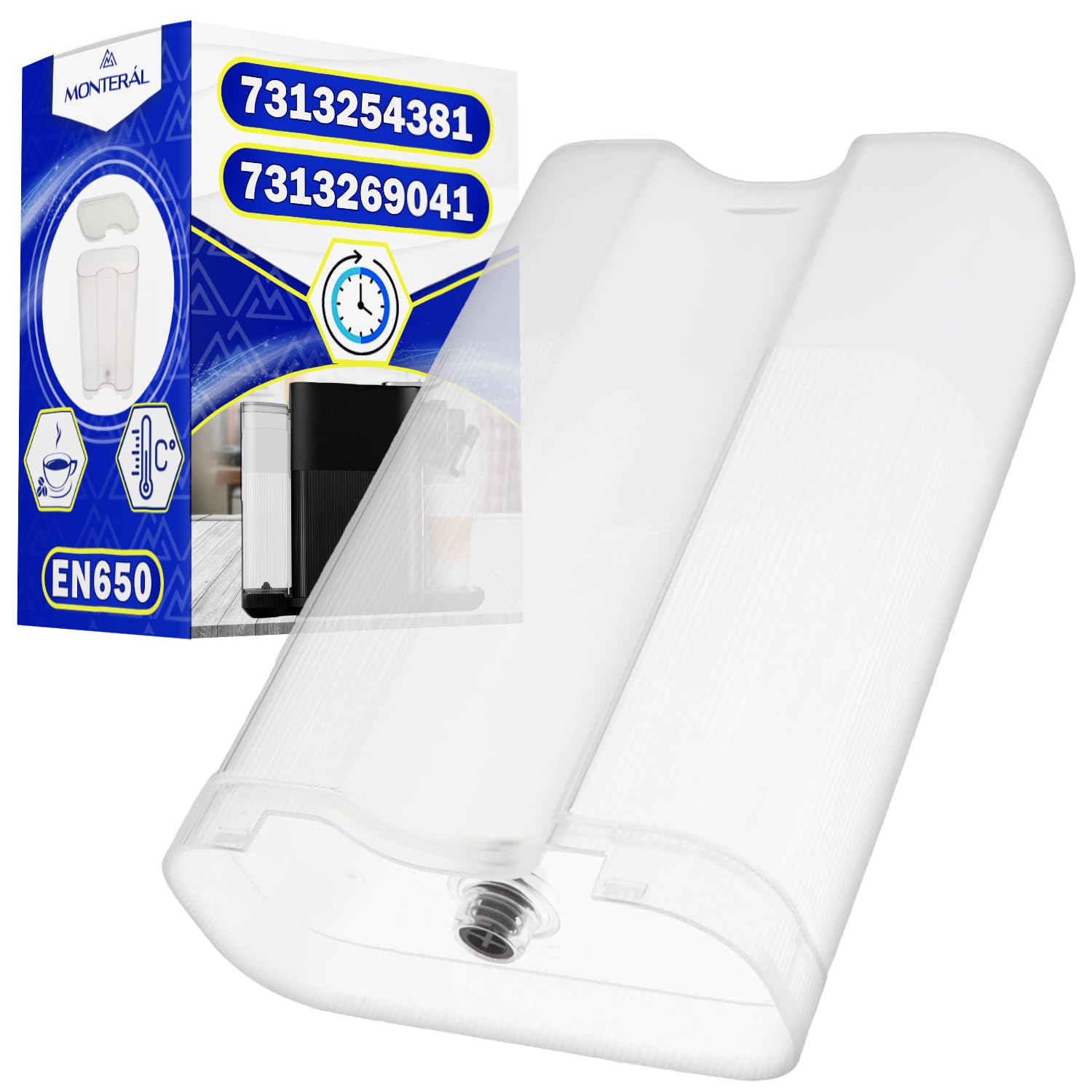 Zbiornik na wodę do ekspresu do kawy na kapsułki z oryginalnym kodem 7313254381 7313269041 dla Delonghi dla Nespresso Gran Lattissima EN650 - 10 lat - MADE IN ITALY - MONTERAL