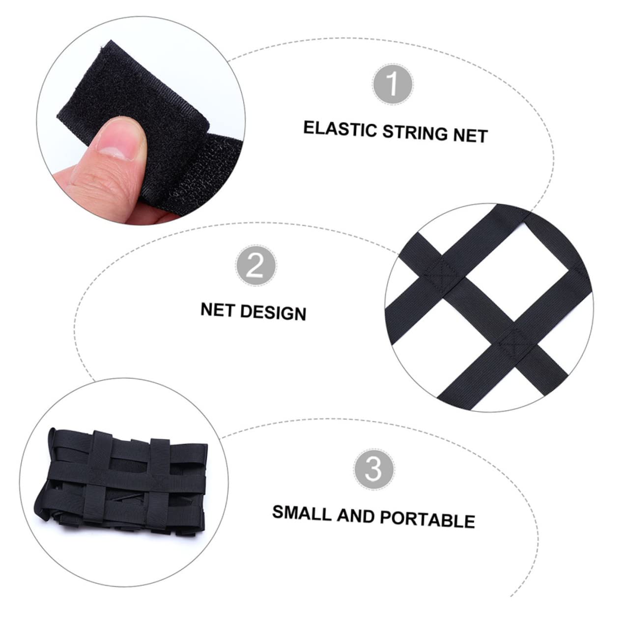 UKCOCO 2 pièces Filet de Toit de Voiture Élastique pour Rangement de Bagages Filet de Chargement Pratique et Ajustable pour Véhicules