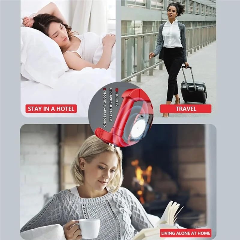 Tope Para Puerta Con Alarma Cerradura bloqueadora de viaje con tapón puerta cuña portátil