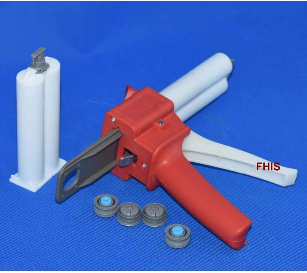 Latest Style 50ml AB Glue Cartridge 2:1 1:1 Manual Dispense Gun with Cartridge Combinations