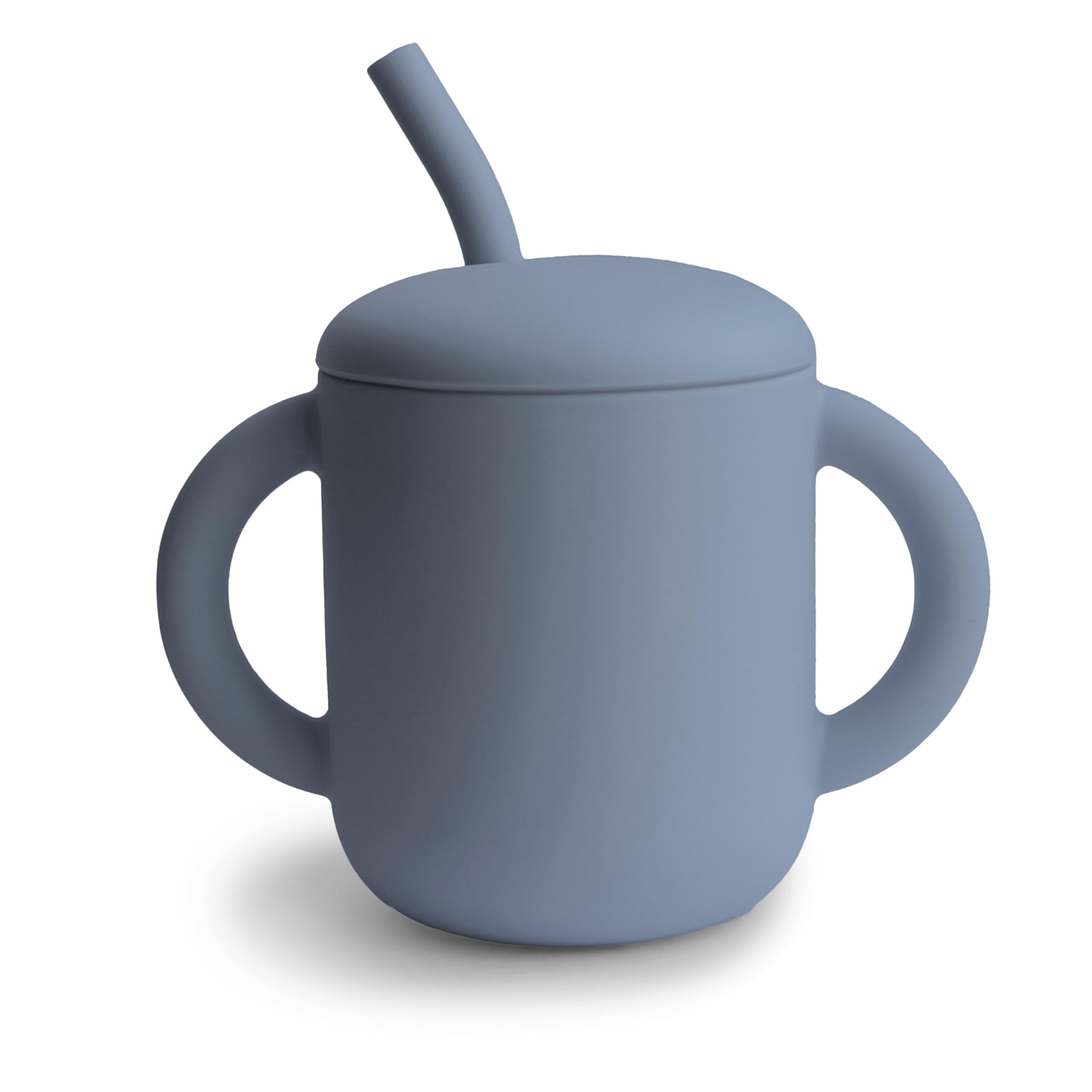 mushie 100% Silicone Training Cup & Straw for Toddlers | 6 Months+ (Tradewinds)