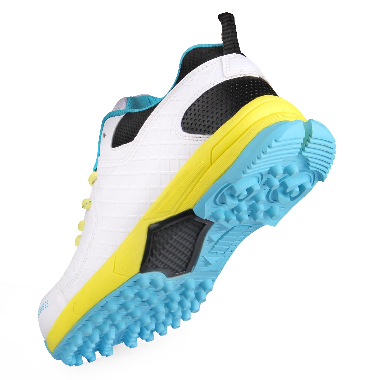FEROC Genius 22 Cricket Shoes for Men Boys Unisex Kids (Yellow, 9) 4