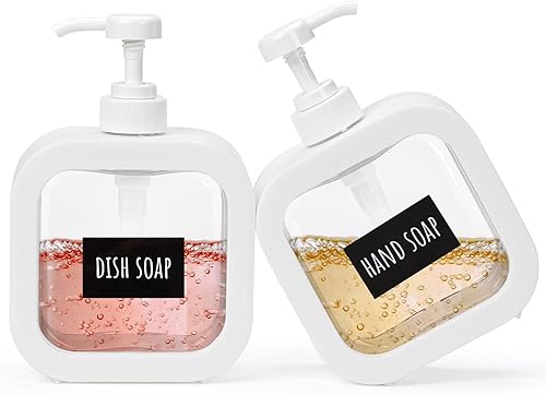 Miniatura 11 de Segbeauty Dispensador de jabón de manos de 16.9 onzas, dispensador de jabón líquido a prueba de fugas de 16.9 fl oz para baño, dispensadores de