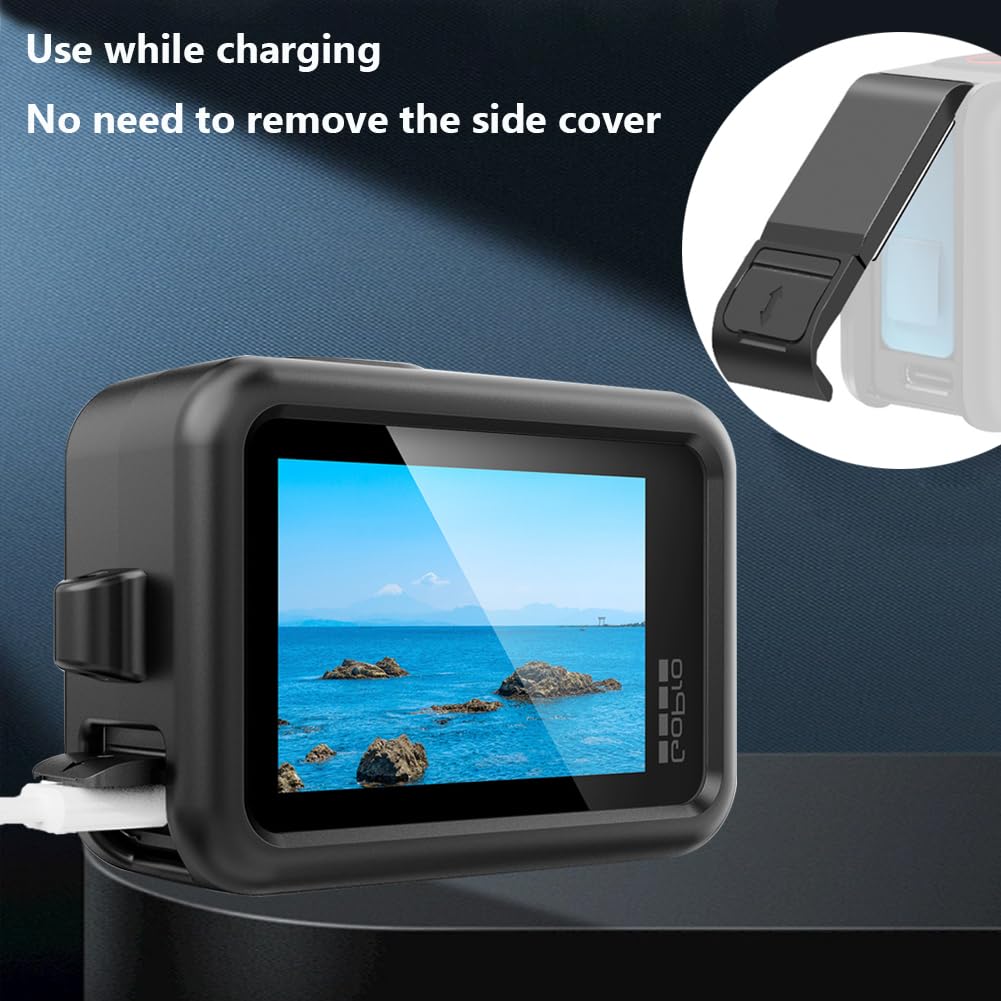 Kit Protezione Completa Per GoPro Hero 9-13 - Custodia Silicone + Vetro Temperato + Accessori - Foto 3