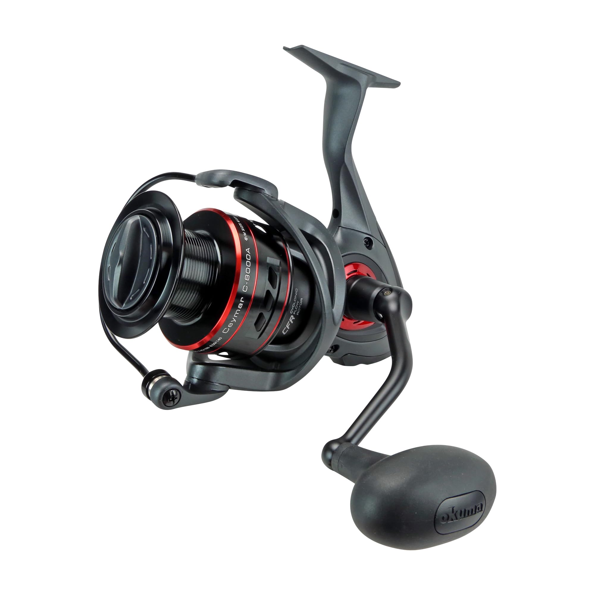 Okuma Ceymar A Series Flite Drive Lightweight 8BB Spinning Reel, C-8000A, Gun Metal
