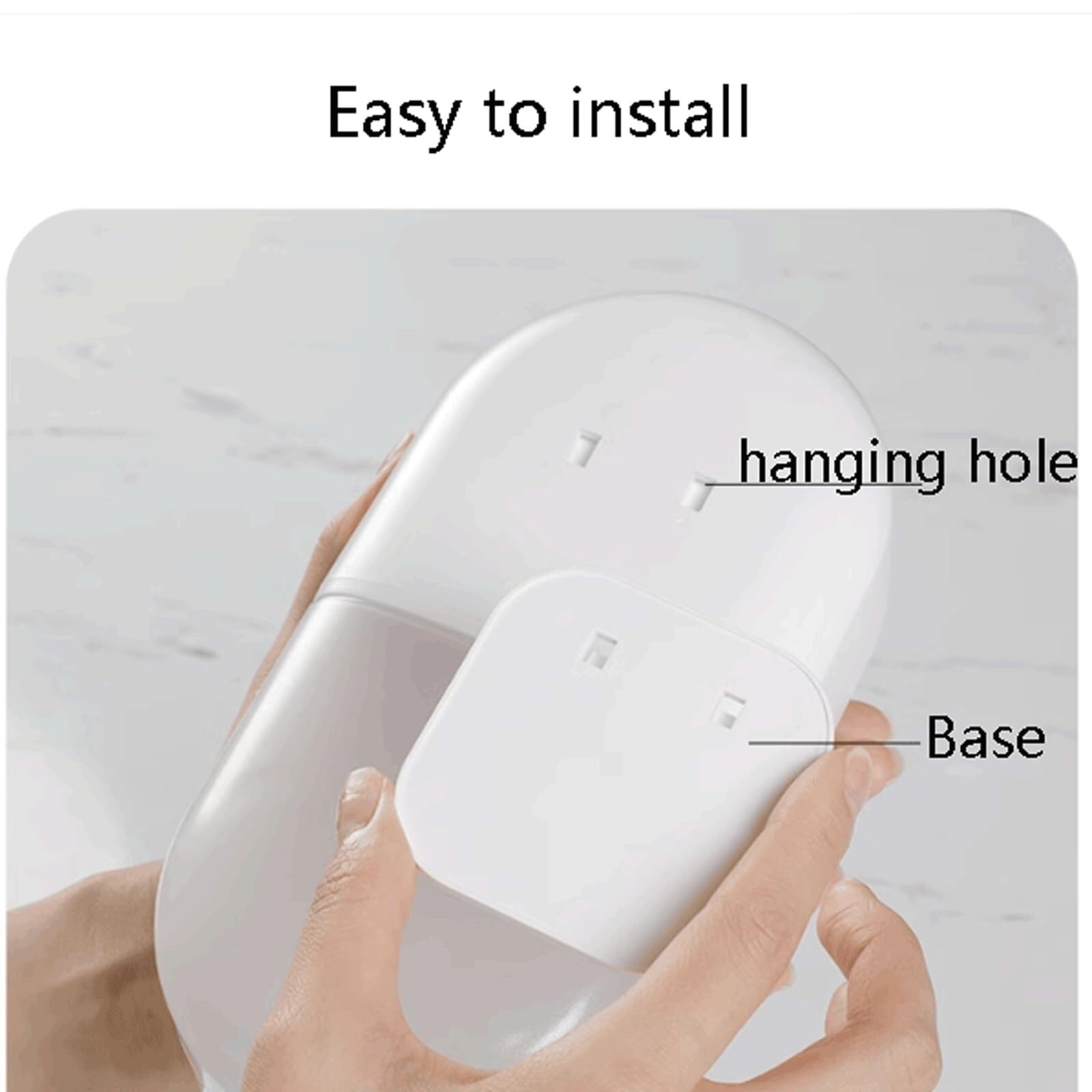 Dispenser Sapone Ricaricabile Distributore di Sapone Lozione Bottiglia A Parete Dosatore Liquido(White,Foam Type)