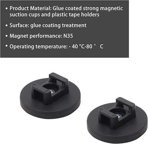 Miniatura 2 de 20 bases magnéticas para atar cables, soporte de cable de alambre resistente, base de gestión de clips de alambre multiusos, suministros de bridas