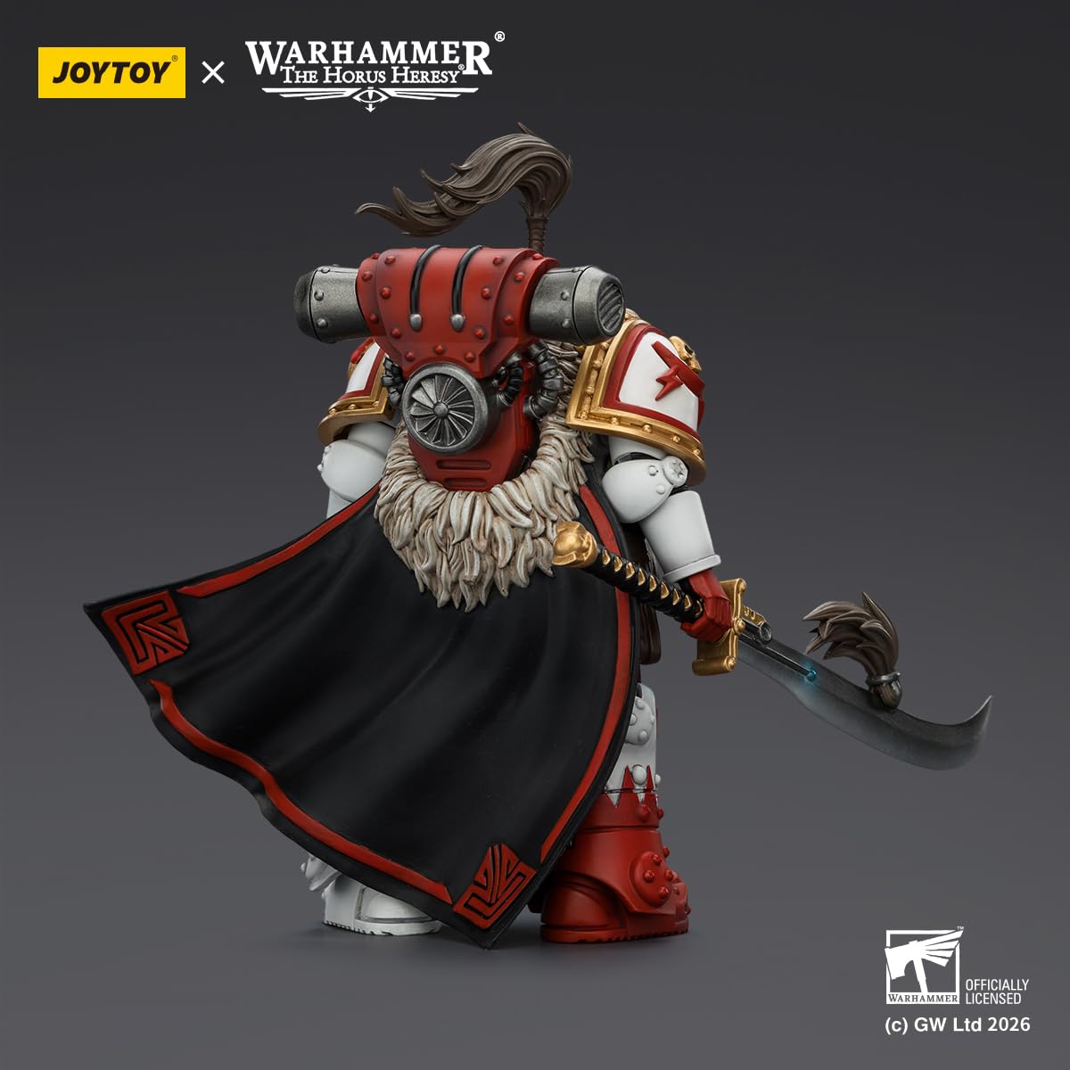 TOYVERSE JOYTOY Warhammer The Horus Heresy White Scars Gufo Khan Seeker of Atonement con spada energetica Il respiro della tempesta, scala 1:18, modellino personaggio a partire dai 15 anni