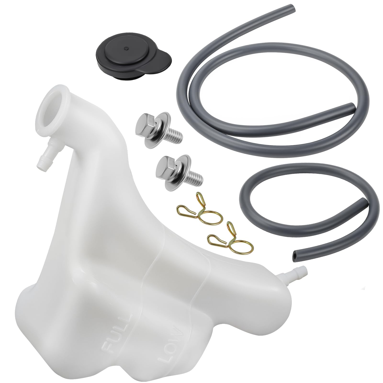 Overflow Coolant Recovery Tank &amp; Cap for Yamaha Grizzly 660 Raptor 700 700R 2002-2024