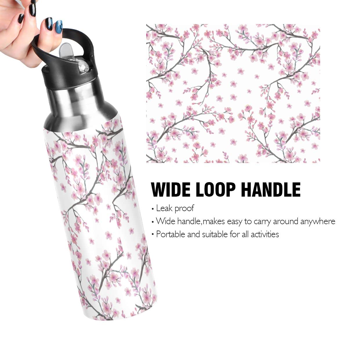 JUMBEAR Edelstahl-Wasserflasche 625 Ml – Auslaufsicher, Mit Strohhalm, Für Sport & Alltag