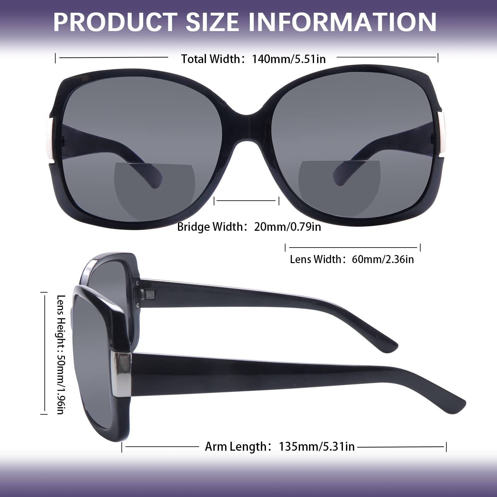 ZONLON 4 Pack Bifocal Reading Sunglasses for Women, Ladies Fashion Outdoor UV400 Sun Readers Glasses (4 Mix, 1.25)