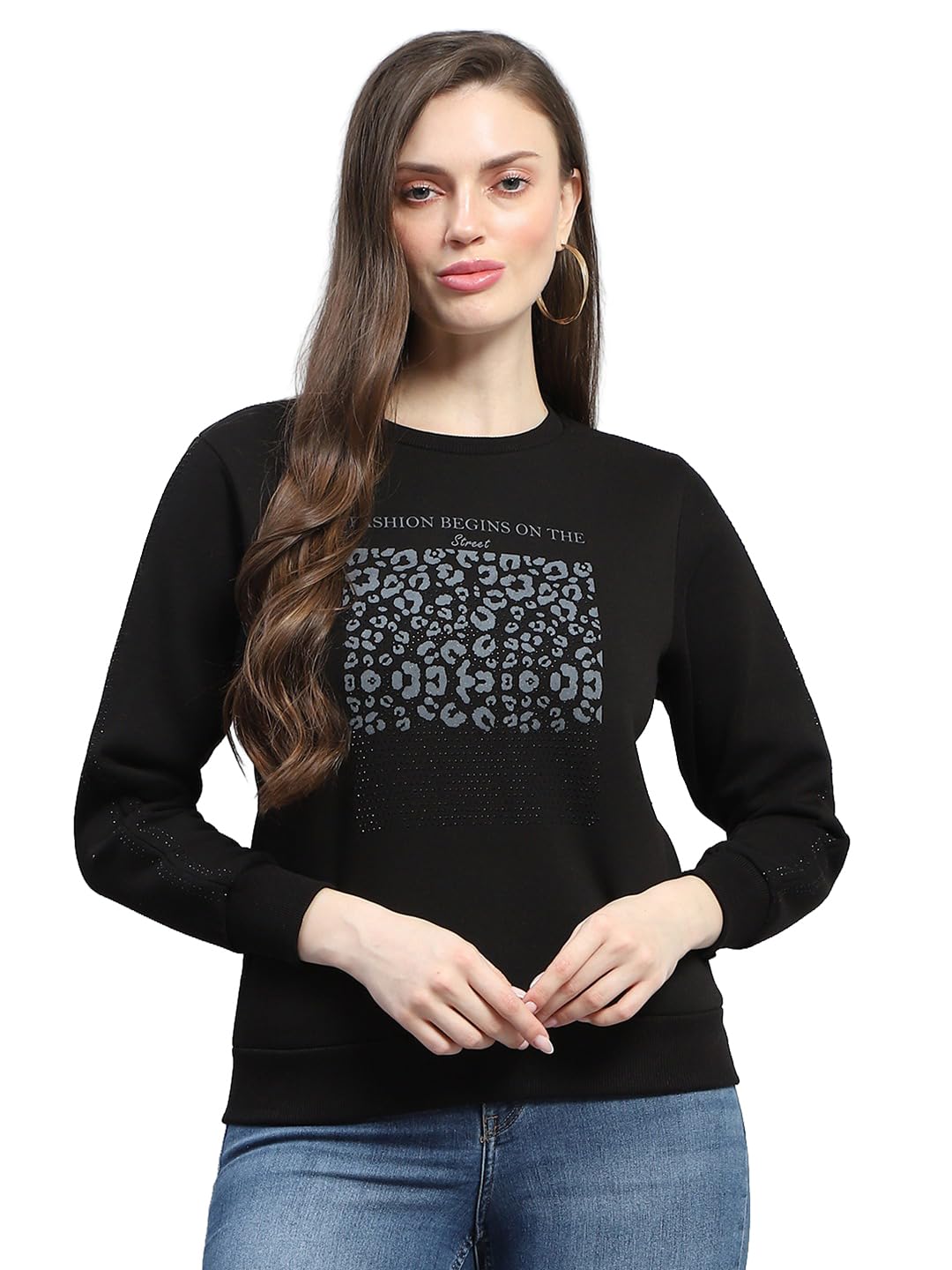 monte carlo Women Regular Fit Full Sleeve Round Neck Sweatshirt | Warm Pullover for Ladies | Soft Comfortable Casual Winter Wear for Women's (Pack of 1)-picture-41