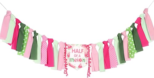 Watermelon Half Birthday Highchair Banner for Girl – Half of a Melon 1/2 Birthda