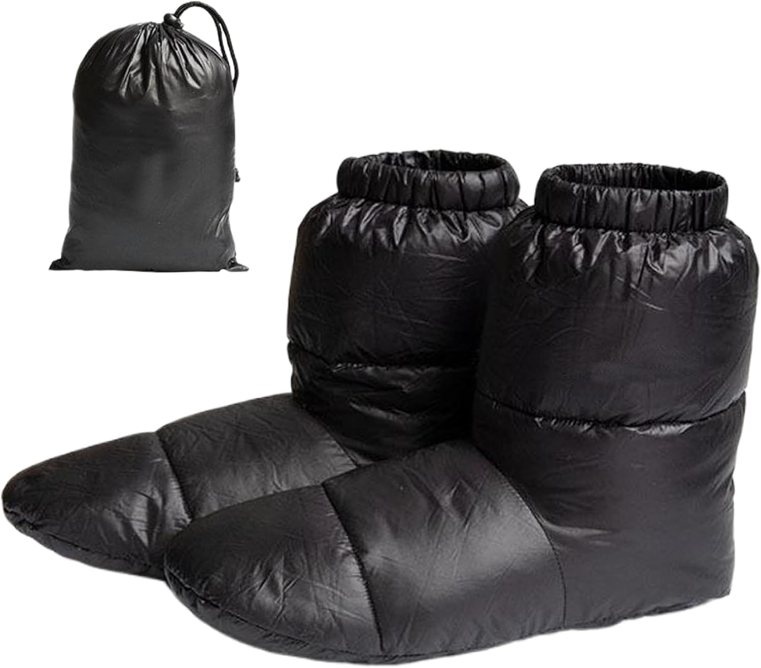 Down Booties Socks, 1 Pair Ultralight Winter Down Booties Socks with Storage Bag, Windproof Sleeping Sock, Cozy Foot Warmer for Camping