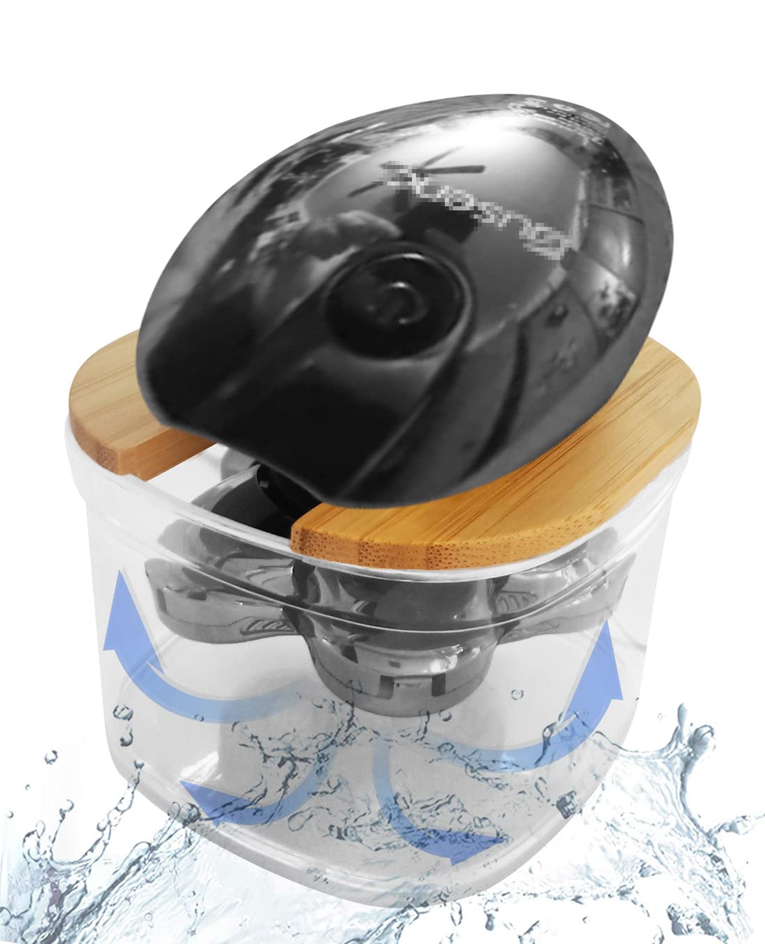 FitSand Bamboo Shaver Rinse Stand Compatible with Susenc 7D Head Shavers