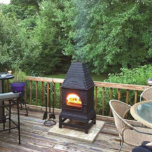 The Blue Rooster ALCICH039CH Casita Grill Chiminea Outdoor Fireplace Wood Burning Firepit And Pizza Oven thumb #3