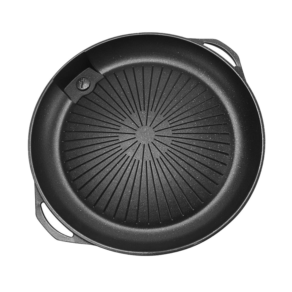 Toyvian Piastra Barbecue Portatile Antiaderente in Pietra Medica Nera