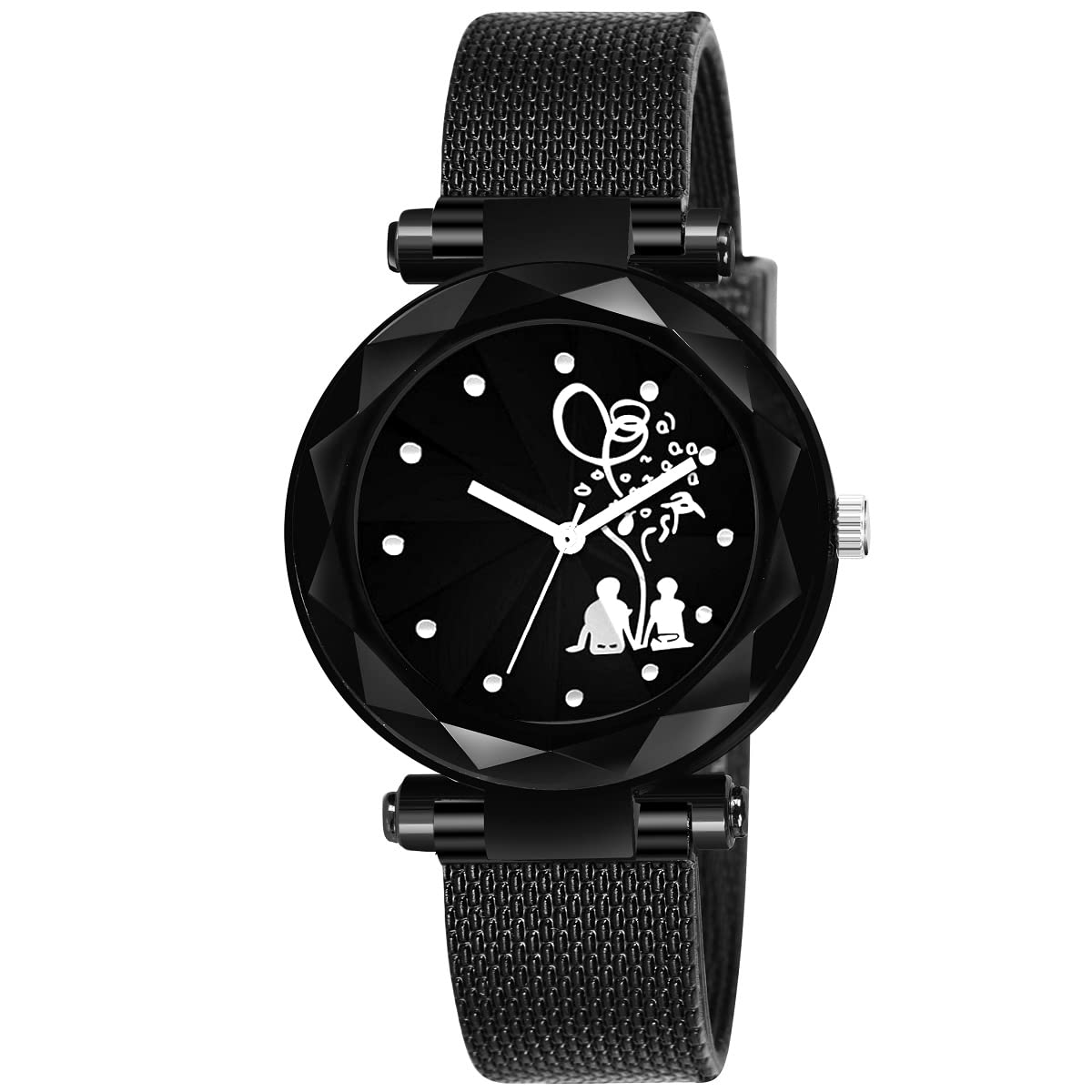 GIRISA Womens Watches Black Strap Analogue Simple Style Ladies Fashion Watches (Couple Dial) (B0BW7HTD6H) Amazon Price History, Amazon Price Tracker