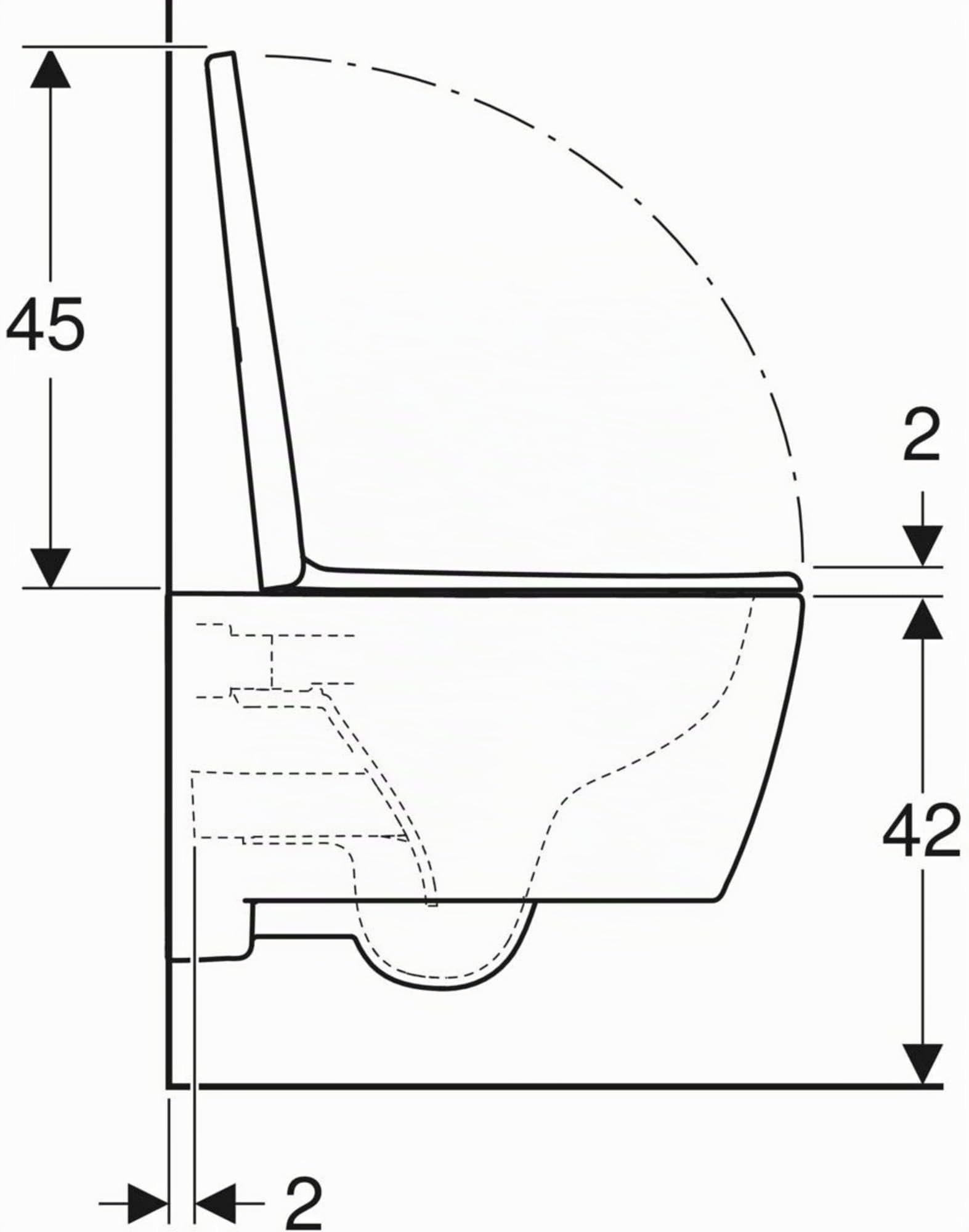 Geberit iCon Set WC suspendu avec siège, sans rinçage, rinçage profond, forme fermée, 6l, 501664, 501.664.00.1, Couleur: blanc