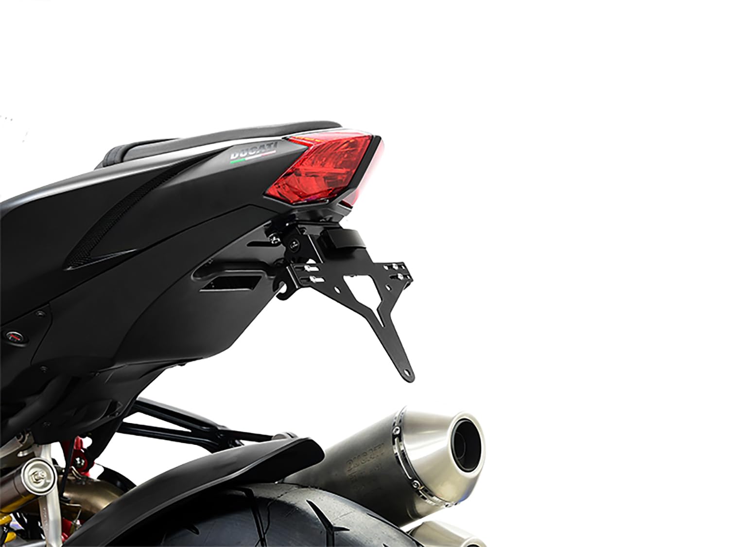 Ducati Street Fighter/S BJ 2009 – 13/848 Bj 2011 – 16 Matrícula Soporte Matrícula Soporte de matrícula/placa de sujeción (Incluye NUMBERPLATE y reflector) – Ibex