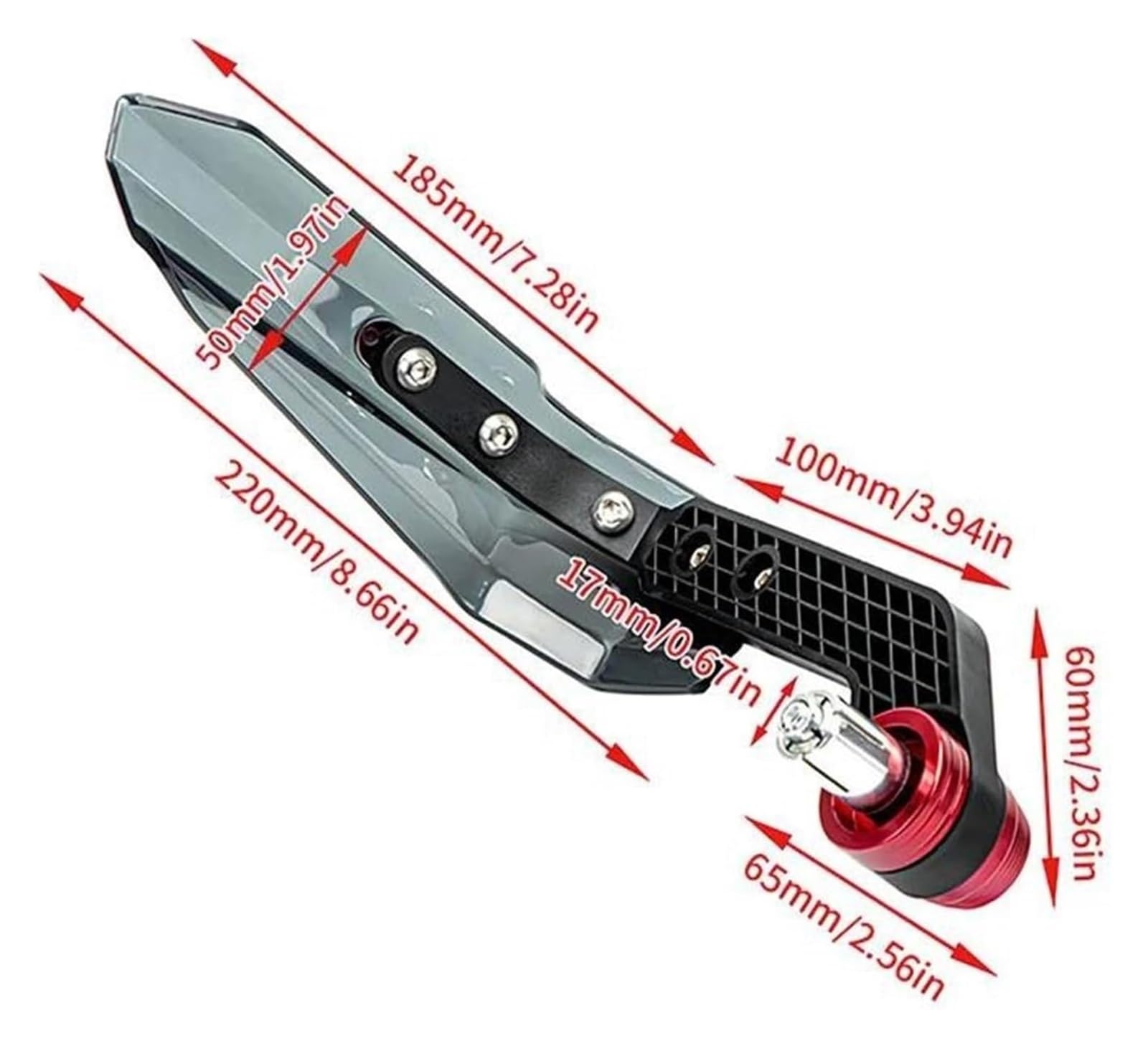 Paramani Moto Per LONCIN Per VOGE 500R 2020-2021 Leve Freno Frizione Moto Deflettore Vento Manubrio Paramani(Titanium-a)