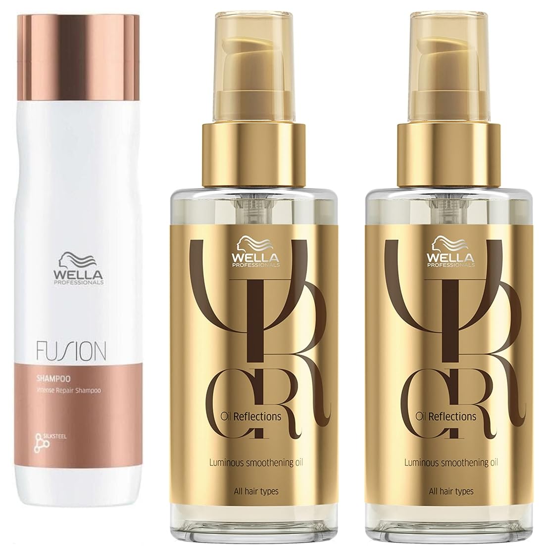 Wella Professionals Oil Reflections Luminous Smoothening Hair Oil,Wella Professionals Fusion Intense Repair Shampoo | For Damaged,Wella Professionals Oil Reflections Luminous Smoothening Hair Oil-image-3