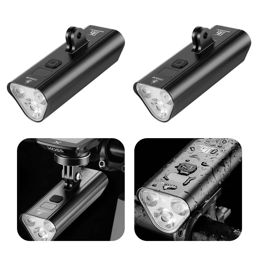 phares de vélo à Affichage numérique et Lampe Frontale