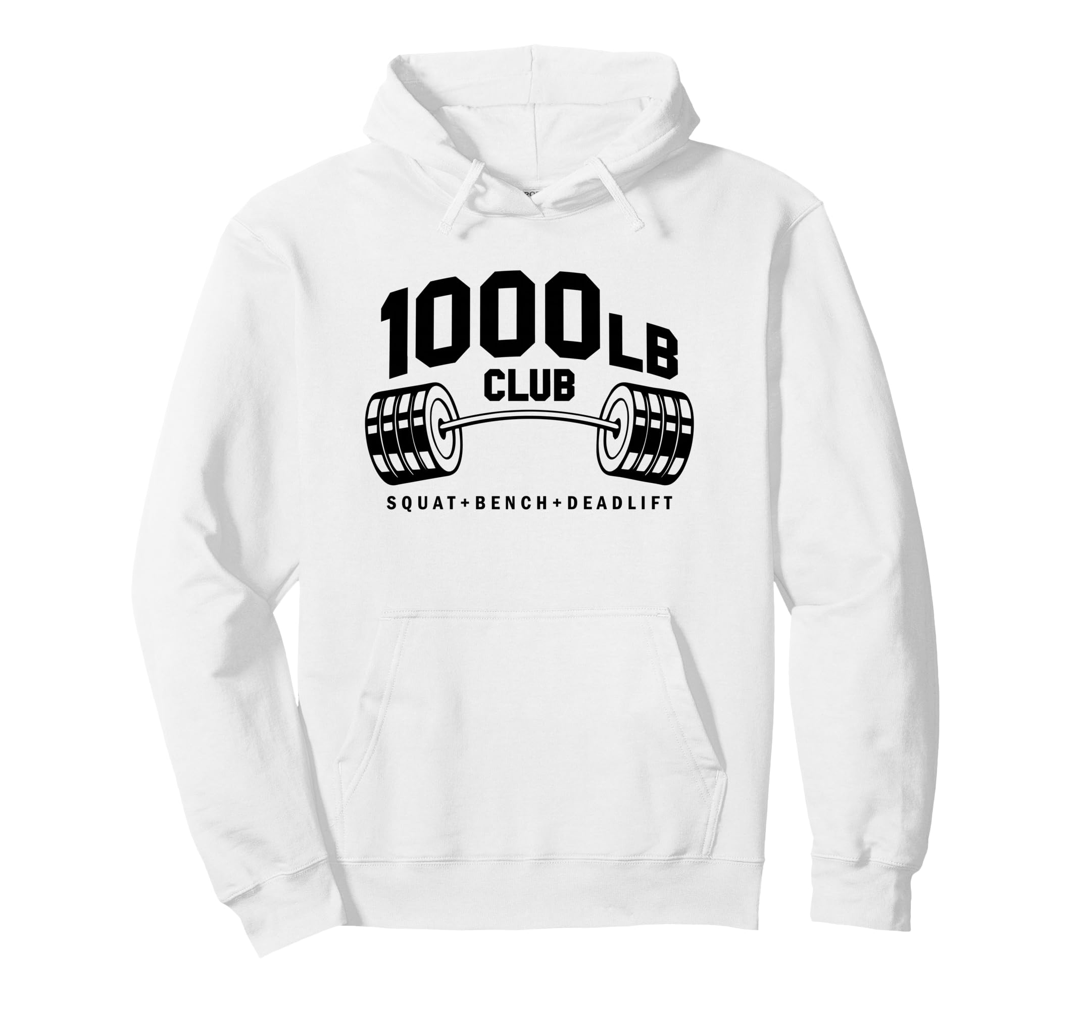 1000 LB Pounds Club Weightlifting Workout Fitness Gym Pullover Hoodie