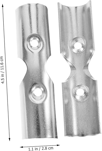 Miniatura 2 de HOMSFOU 10 juegos de soporte para barra de armario, accesorios de poste de armario, accesorios de conector para barra de armario, caja de jackbox,