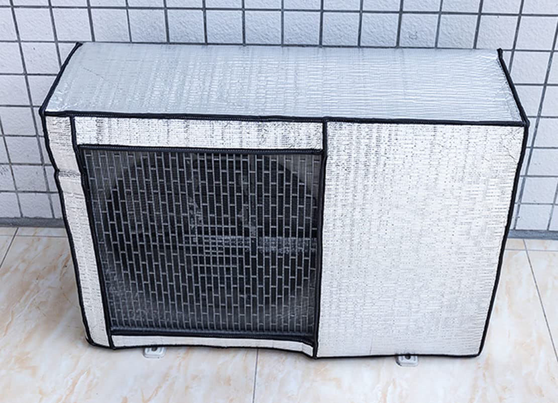 Couverture extérieure de climatiseur Fait de Film d'aluminium Anti-poussière Housse Climatiseur Exterieur Couverture extérieure de climatiseur Anti-poussière (Ouvert,100*42*79cm)