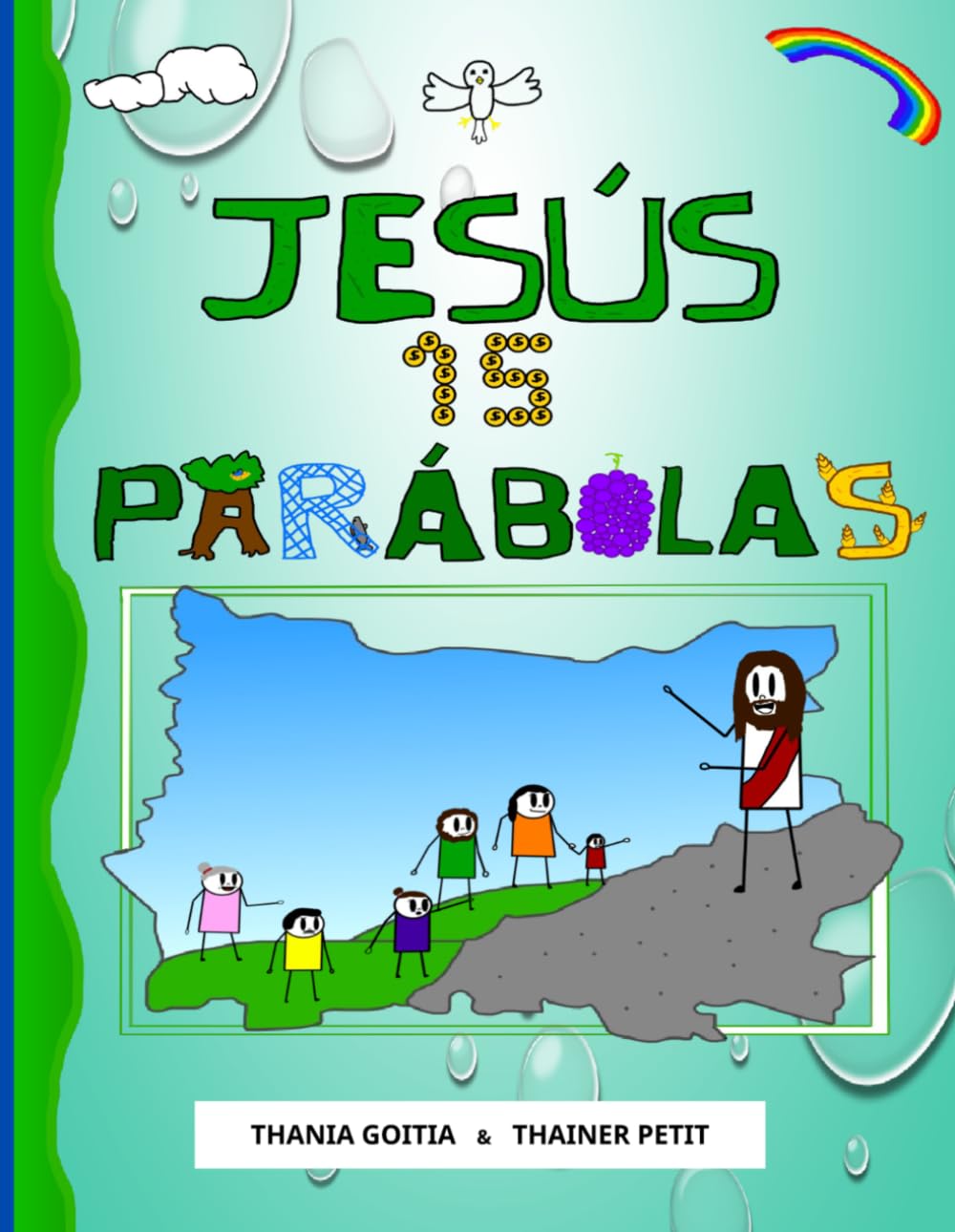 Jesús 15 Parábolas: Libro cristiano didáctico para colorear para niños y adultos
