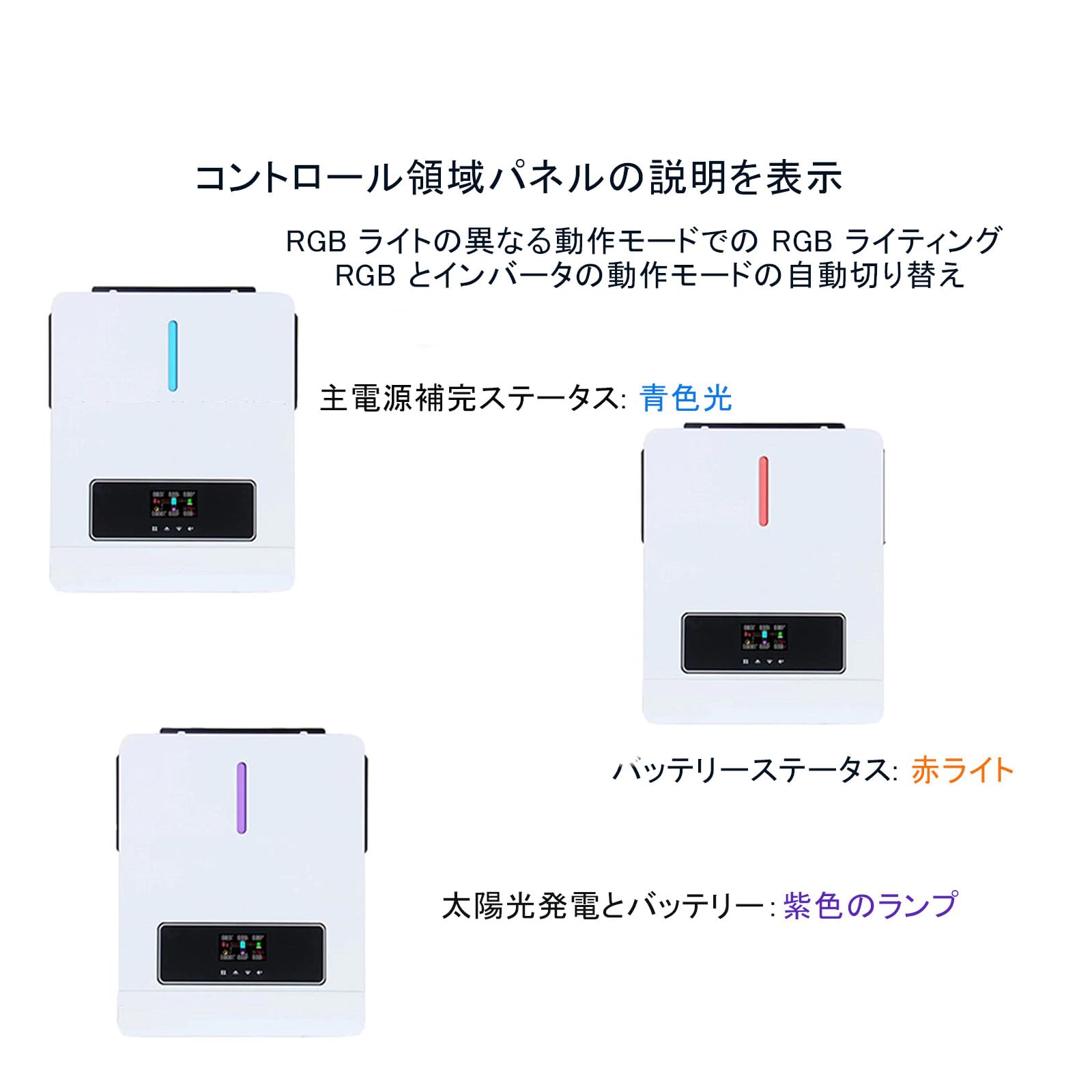 Amazon.co.jp: DATOUBOSS 3600W 正弦波 オフグリッド ハイブリッド 