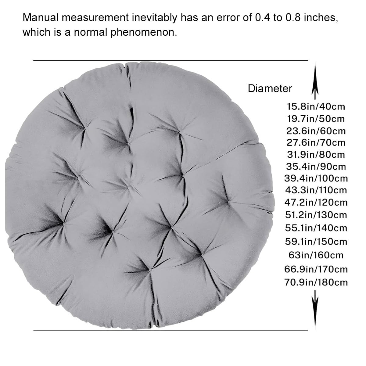 Générique Coussins de Chaise Ronds, Impermeable Coussin Chaises de Jardin Exterieur Intérieur Salon Balcon Fauteuil(Blue,80X80CM)
