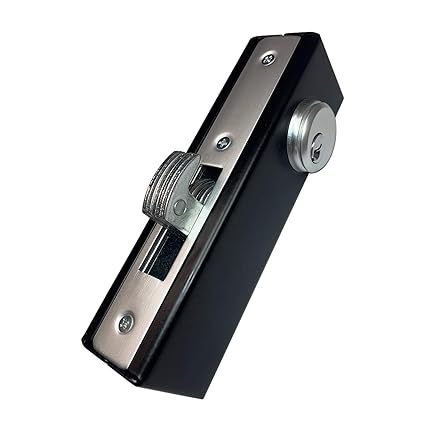 KIASET Hook Bolt Mortise Lock, Weldable Steel Hook Lock for Sliding Gate, Double Cylinder, 1-1/8