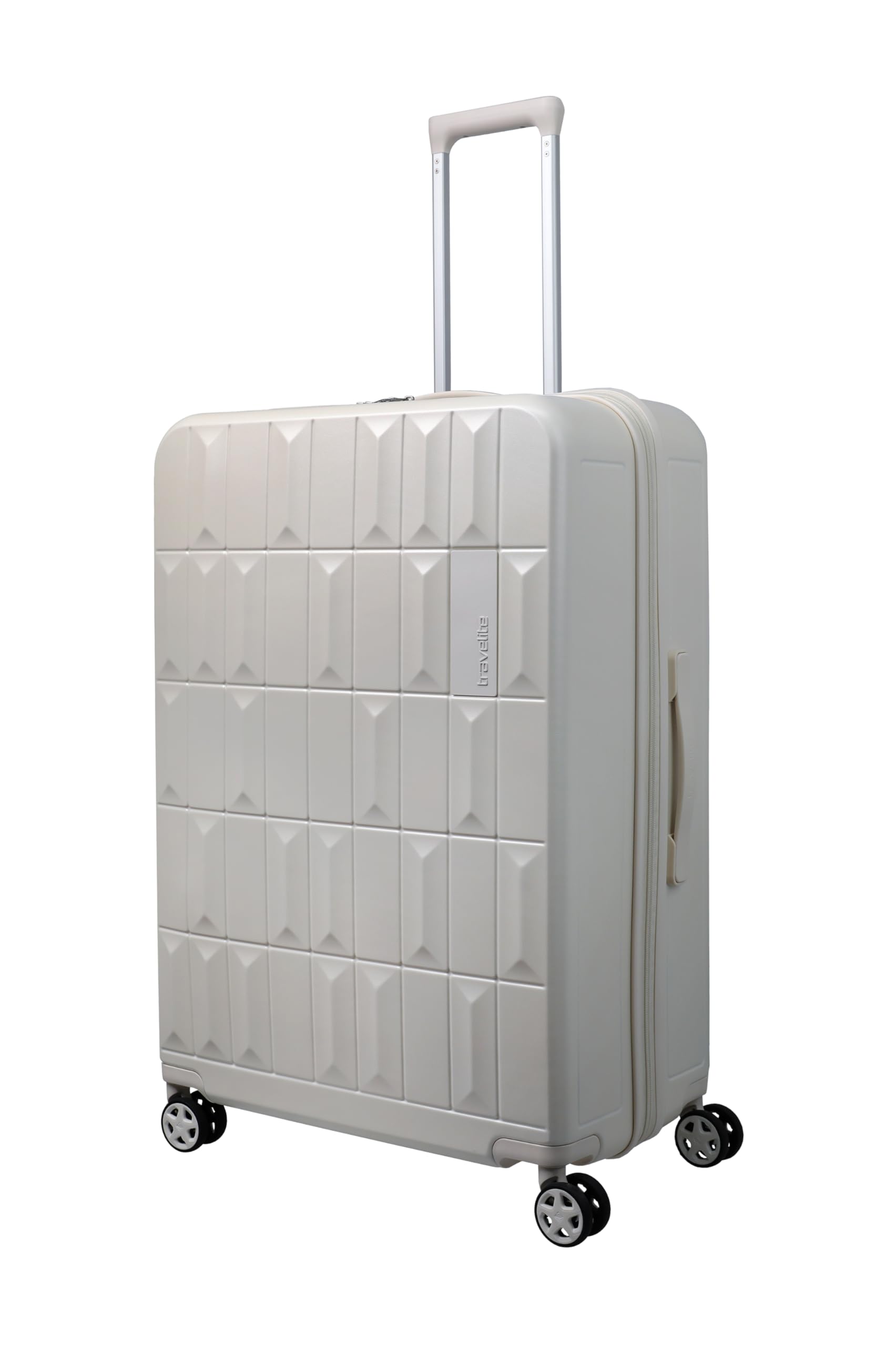 Travelite PANELLO Hard Shell Suitcase with TSA Combination Lock, 4 Double Wheels, Large ABS Travel Suitcase, 51 x 76 x 30 cm, 100 L, 4.4 kg