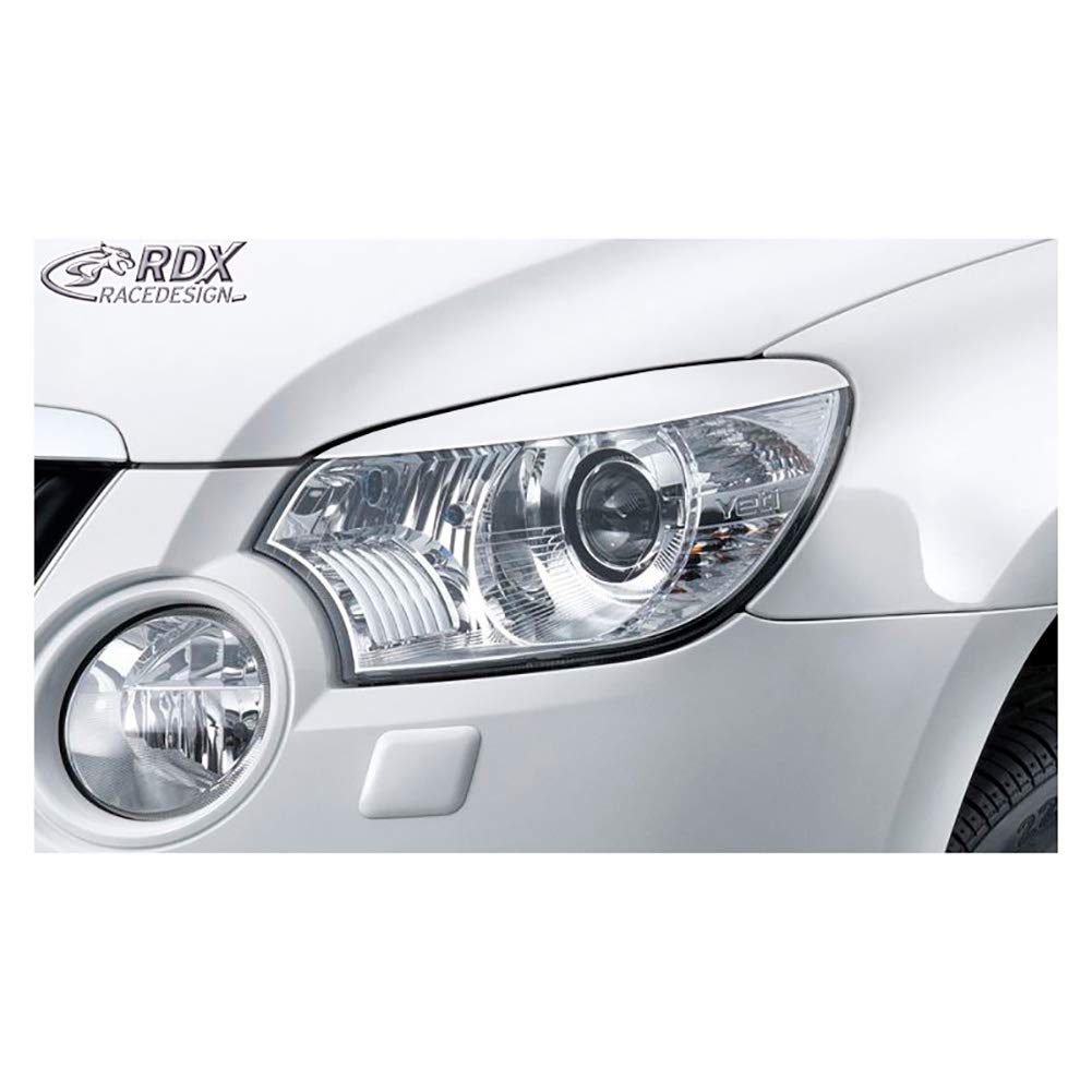 RDX Racedesign Head light spoilers compatible with Skoda Yeti 2009-2013 (ABS)