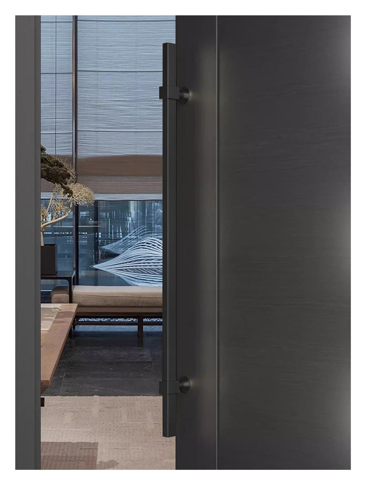 GBRJUYF Stainless Steel Pull Door Handles, Heavy-Duty Two-Sided Push Bar for Internal and External Doors, Ideal for Home and Commercial Use