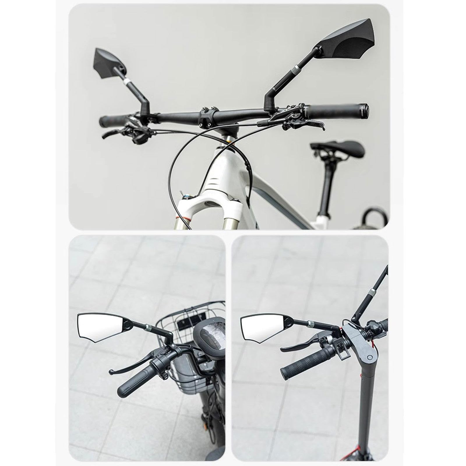 Specchietto Manubrio Bici Antiriflesso Resistente Ai Graffi - Specchietto Retrovisore per Bici con Asta Retrattile - Adatto per Manubri da 20-23 Mm e-bike Mountain Road Bike,Right