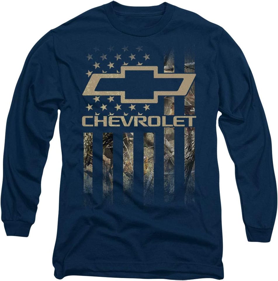 Chevrolet Camo Flag Unisex Adult Long-Sleeve T Shirt for Men and Women