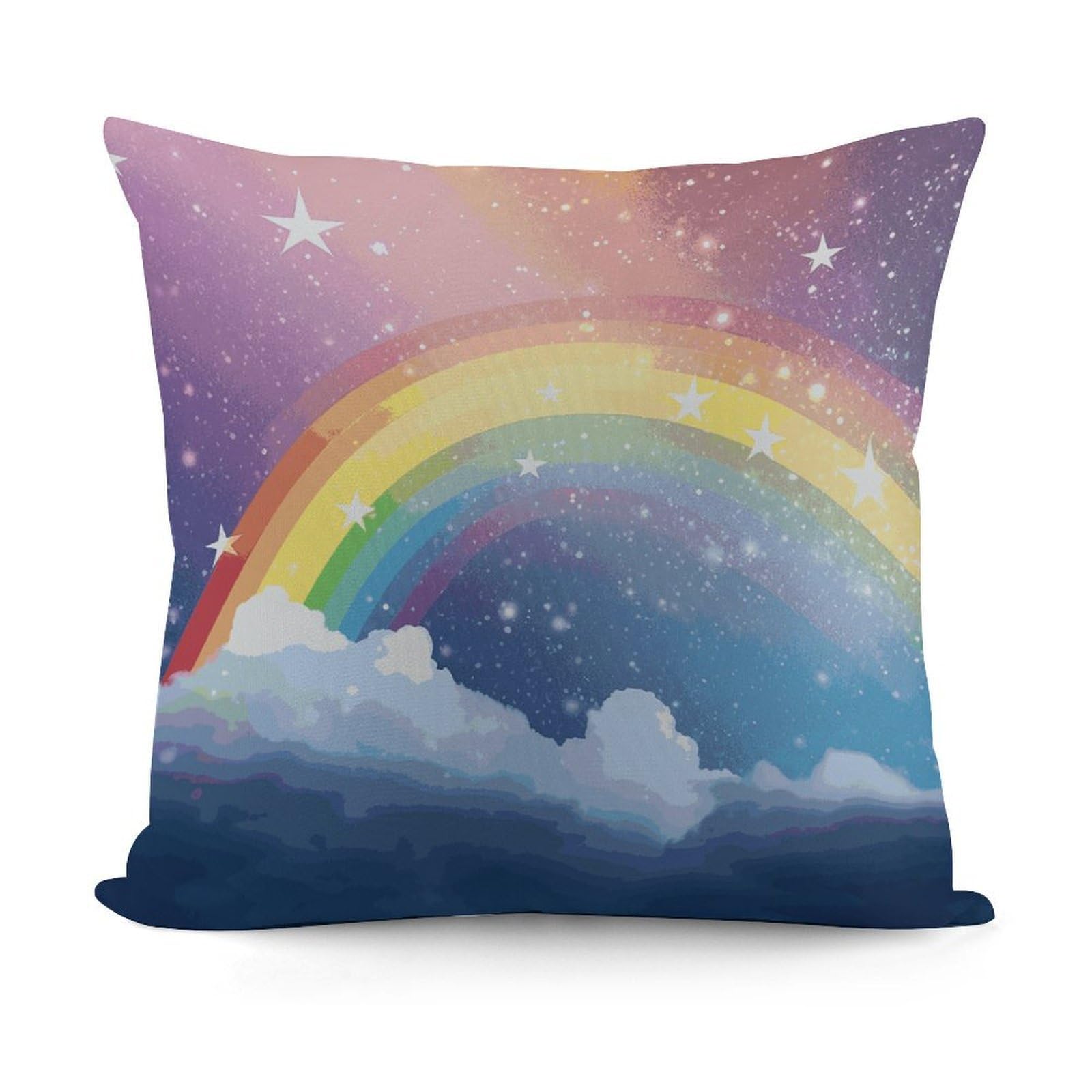 Adfgyerh Style Star In Rainbow Sky Decorative Pillow Covers, Throw Pillow Covers Soft For All Seasons, Pillowcases For Couch Living Room Sofa Bedroom 18X18 Inch