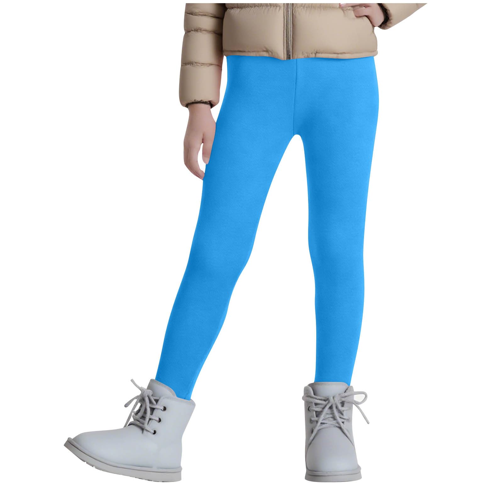 Fleece-gefütterte Leggings für Mädchen, Kinder, volle Länge, Thermo-Winter-Leggings, warme Strumpfhose, Schule, Schlupfhose, Kinder, lässig, schmale Passform, Baselayer-Hose