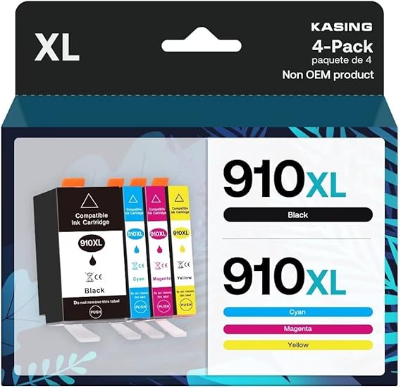 910XL Ink Cartridges Combo Pack Replacement for HP 910 XL