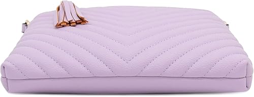 Miniatura 4 de Bandolera o bolsa mediana con patrón triangular, de estilo cruzado, acolchada y con borla